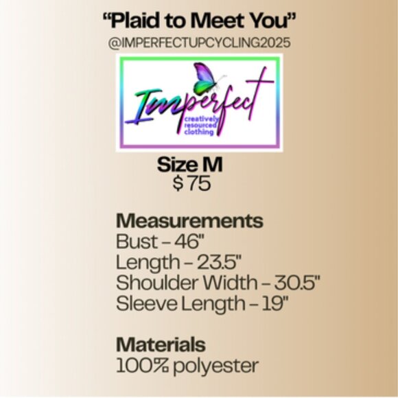 Upcycled plaid flannel shacket - Picture 2 of 2